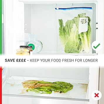 XupZip® Large Zip Lock Slider Freezer Bags, 4.55L Expandable Base