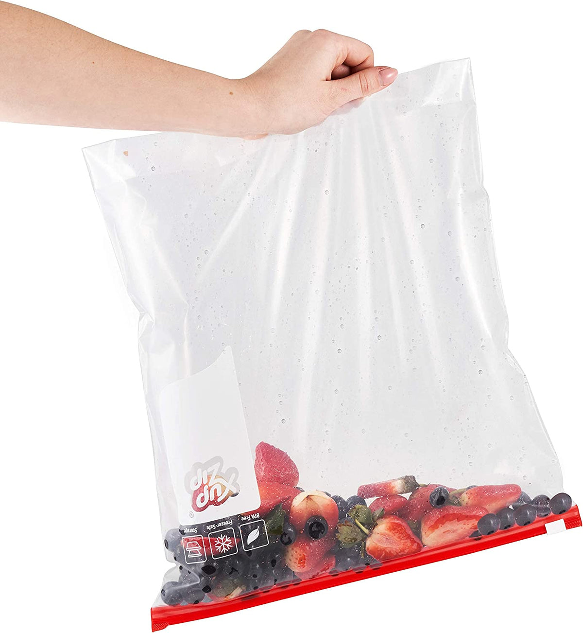 XupZip® X-Large Zip Lock Slider Freezer Bags, 9.1L Expandable Base