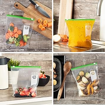 XupZip® Medium Zip Lock Slider Freezer Bags, 2.27L Expandable Base