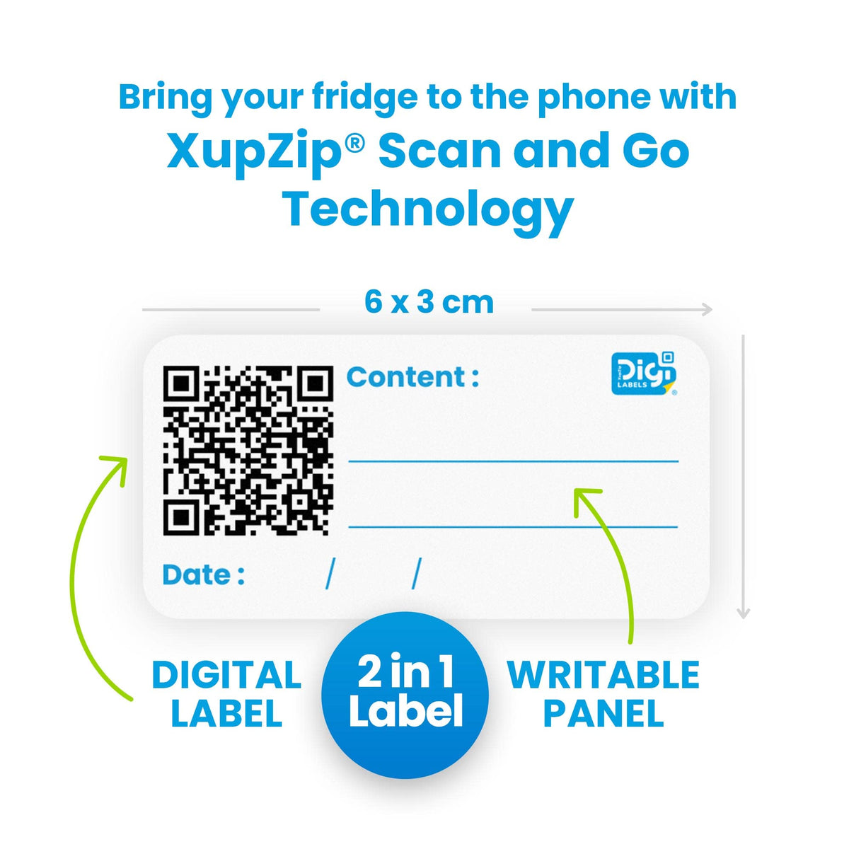 XupZip® Freezer Storage Labels