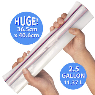 XupZip® XX-Large Zip Lock Freezer Bags, 11.37L Airtight Click-Seal